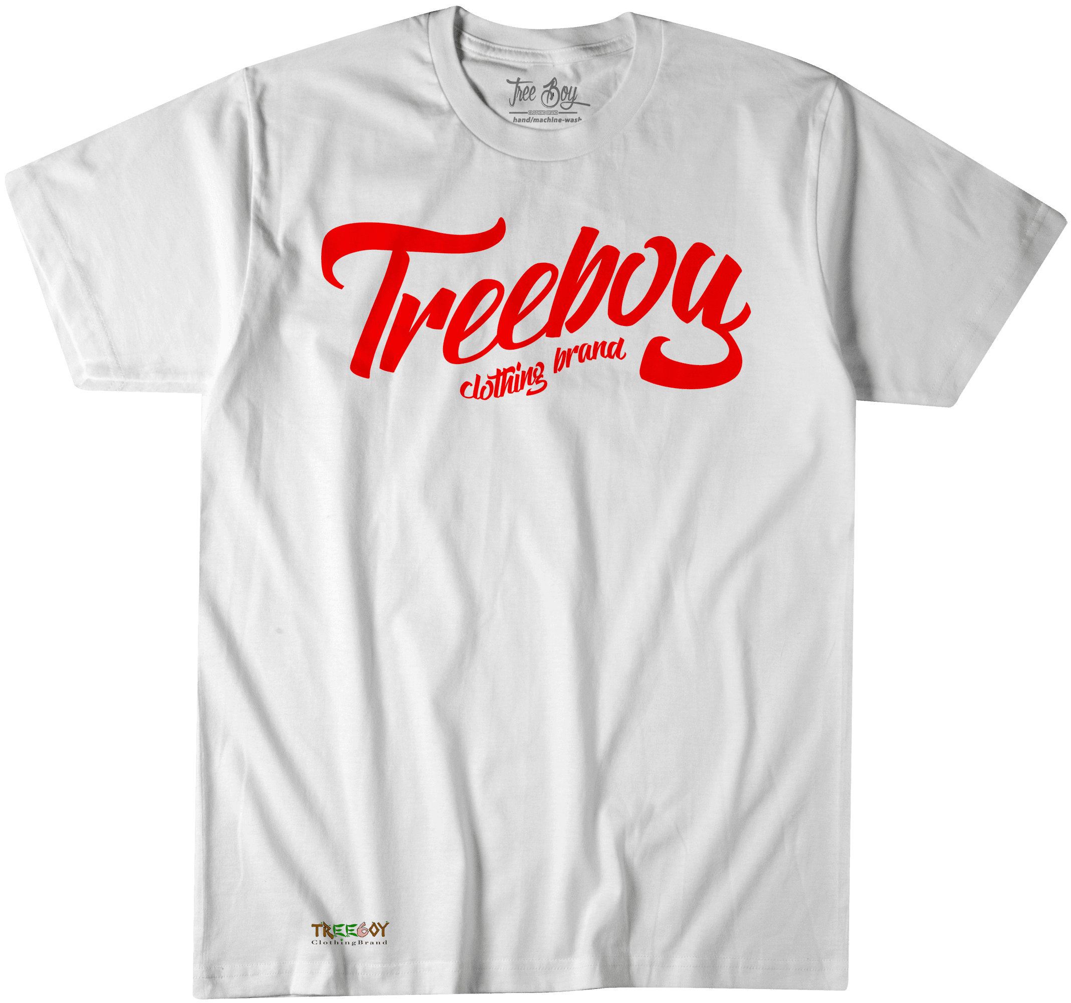 UNISEX LOGO TEE, White/Red, Clothing